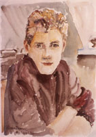 Junge 004, Portrait, Pastell